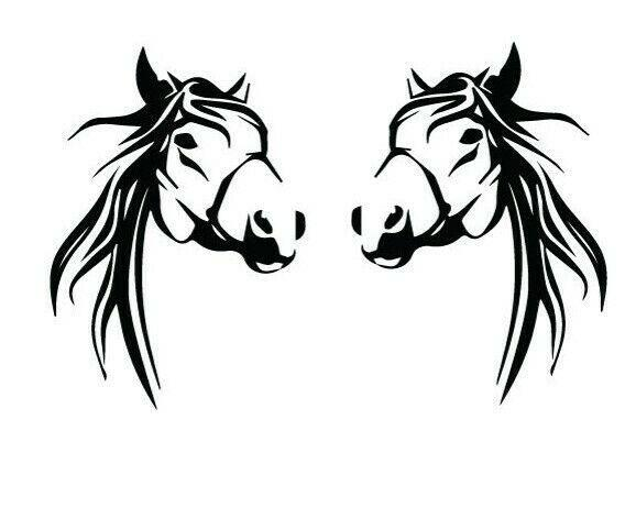 2x Horse CarDecal for Ute Die Cut Vinyl Decal