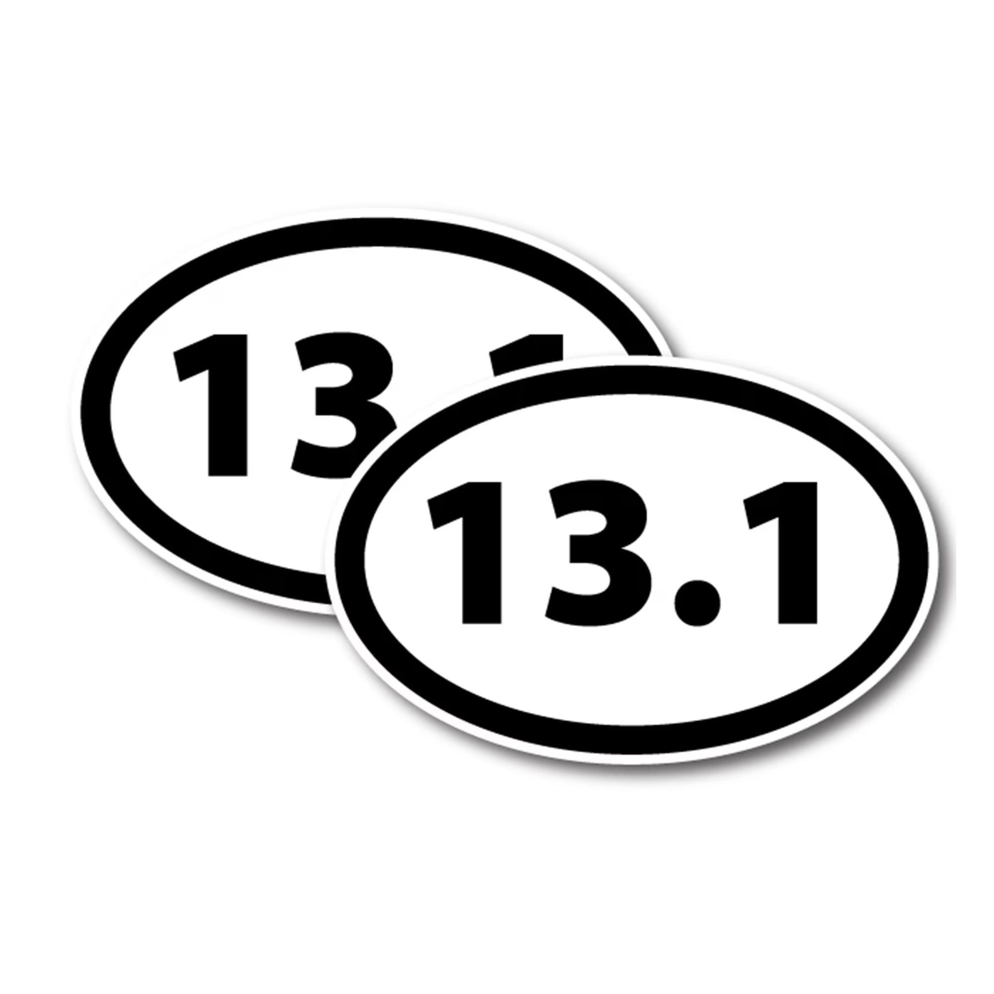 Magnet Me Up 13.1 Half Marathon Black Oval Magnet Decal, 4x6 In, Vinyl Automotive Magnet | Die Cut Vinyl Decal/ Bumper For Windows, Cars, Trucks, Laptops, Etc.