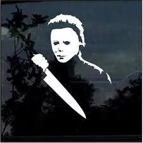Michael Myers Halloween 6 Inch Vinyl Car Decal  | Die Cut Vinyl Decal/ Bumper For Windows, Cars, Trucks, Laptops, Etc.