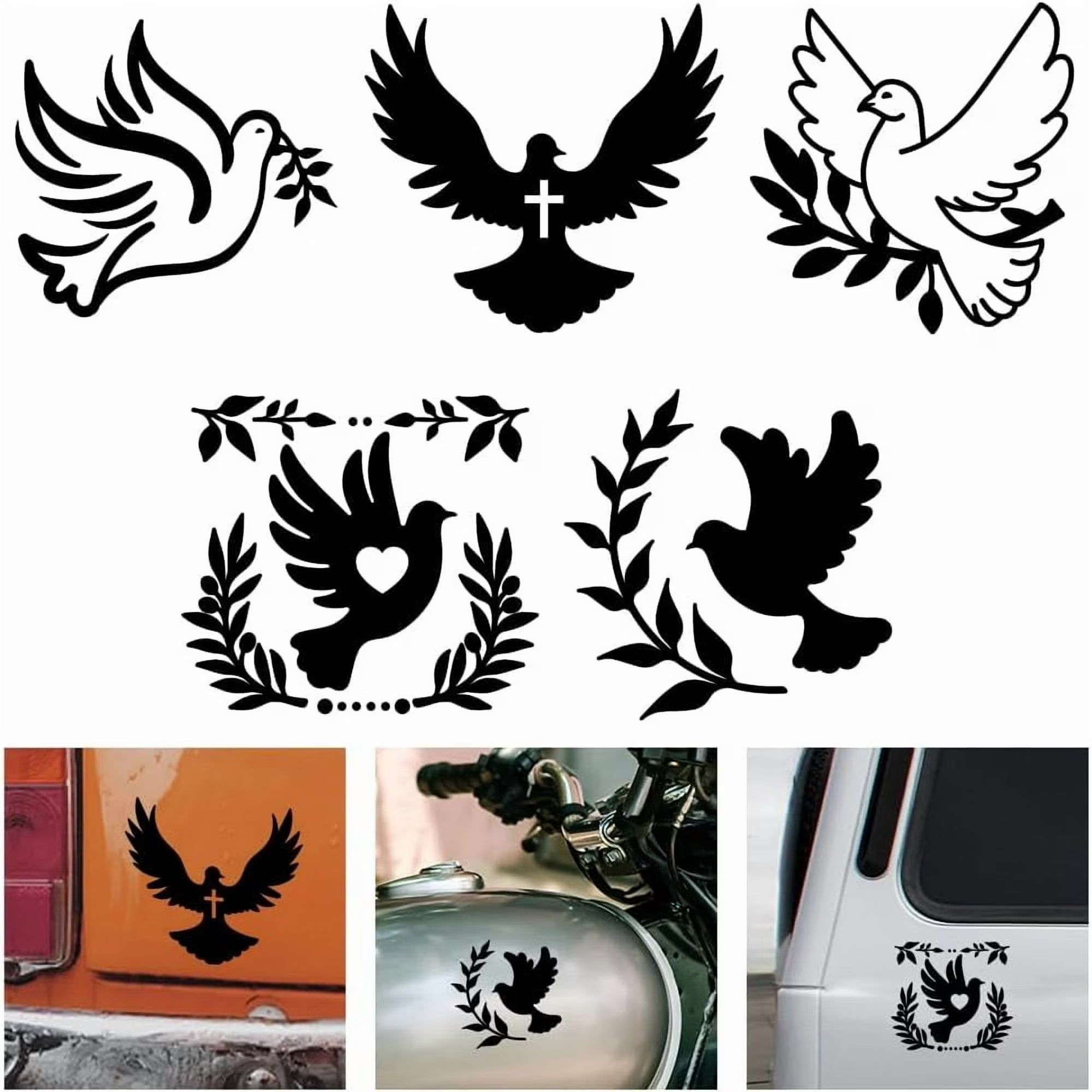 Plastic Reflective Car Stickers Waterproof Decals for Vehicle Decoration Bird Die Cut Vinyl Decal/ Bumper For Windows, Cars, Trucks, Laptops, Etc.