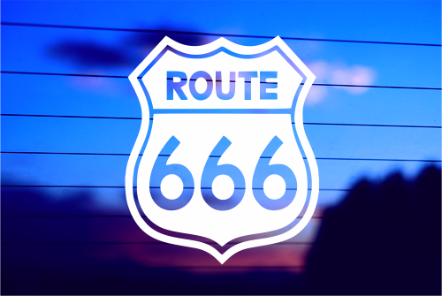 route-666-vinyl-decal-car-window-sticker-highway-sign-custom-sticker