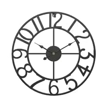 Retro Personality Digital Clock Creative Wrought Iron Living Room Decorative Hanging Clock Watch Home Decoration Wholesale Die Cut Vinyl Decal
