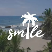 Smile Palm Tree Beach Car Sticker Nautical Theme Removable Waterproof Window Body Decal Die Cut Vinyl Decal