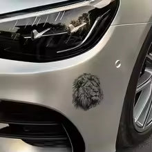 Lion Head Car Stickers Scratch Blocking Self-Adhesive Waterproof Decal, Used for Car, Laptop, Motorcycle, Van, RV Die Cut Vinyl Decal