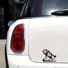 1PC Black & White Roaring Wolf Sticker Decorative Decal For Car Laptop Motorcycle Accessories Die Cut Vinyl Decal