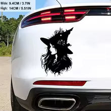 Floral Witch Car Stickers For Laptop Water Bottle Motorcycle Vehicle Paint Window Wall Cup Toolbox Guitar Scooter Decals Auto Ac Die Cut Vinyl Decal