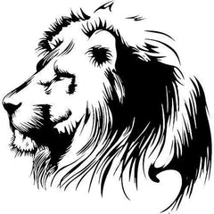 Lion Head Car Stickers Scratch Blocking Self-Adhesive Waterproof Decal, Used for Car, Laptop, Motorcycle, Van, RV Die Cut Vinyl Decal