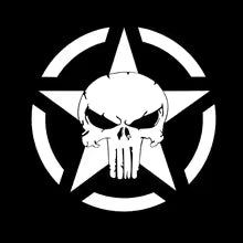 Reflective Pentagram Skull Bodywork Custom Stickers on Motorcycle Exterior Parts Products Personality car Accessories Sticker  Die Cut Vinyl Decal