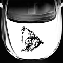 Halloween Ghost Face Car Stickers Funny Skull Stickers Motorcycle Scratches Covering Creative Car Hood Stickers Cars Accessories Die Cut Vinyl Decal
