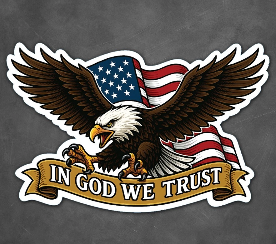 In God We Trust Bumper For Windows, Cars, Trucks, Laptops, Etc.
