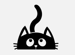 Cute Peeking Cat Kitten Kitty Bumper For Windows, Cars, Trucks, Laptops, Etc