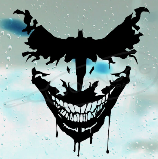 Joker Bat Die Cut Vinyl Decal