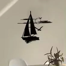 The Floating Boat Art Wall Sticker Is Suitable For Decorating Living rooms, bedrooms, And Dining Rooms With Artistic Walls Die Cut Vinyl Decal