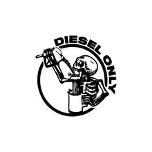 Diesel Only Skull for Car Sticker Decoration Fuel Tank Cap Roundness Outdoor Sticker External Accessories Waterproof Vinyl Decal Die Cut Vinyl Decal
