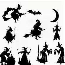 Halloween Witch Motorcycle Rainbow Sticker Waterproof for Motorbike Fuel Tank Scooter Front Fairing Car Window Vinyl Decals  Die Cut Vinyl Decal