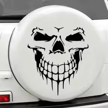 Large Size 59X53CM Skull Head Car Stickers and Decals Reflective Vinyl Car Styling Auto Engine Hood Door Window Car Stickers Die Cut Vinyl Decal