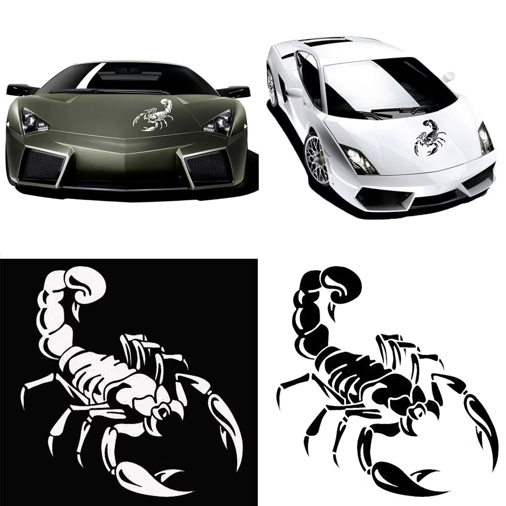 Soumake Fashion Scorpion Reflective Car Vehicle Body Hood Window Decals Sticker Decor | Die Cut Vinyl Decal/ Bumper For Windows, Cars, Trucks, Laptops, Etc.