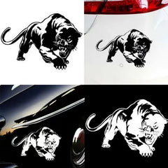Cartoon 3D Car Stickers Animal Black Panther Roaring Bumper Motorcycle Helmet Decal Vinyl Cover Scratches Waterproof PVC Die Cut Vinyl Decal