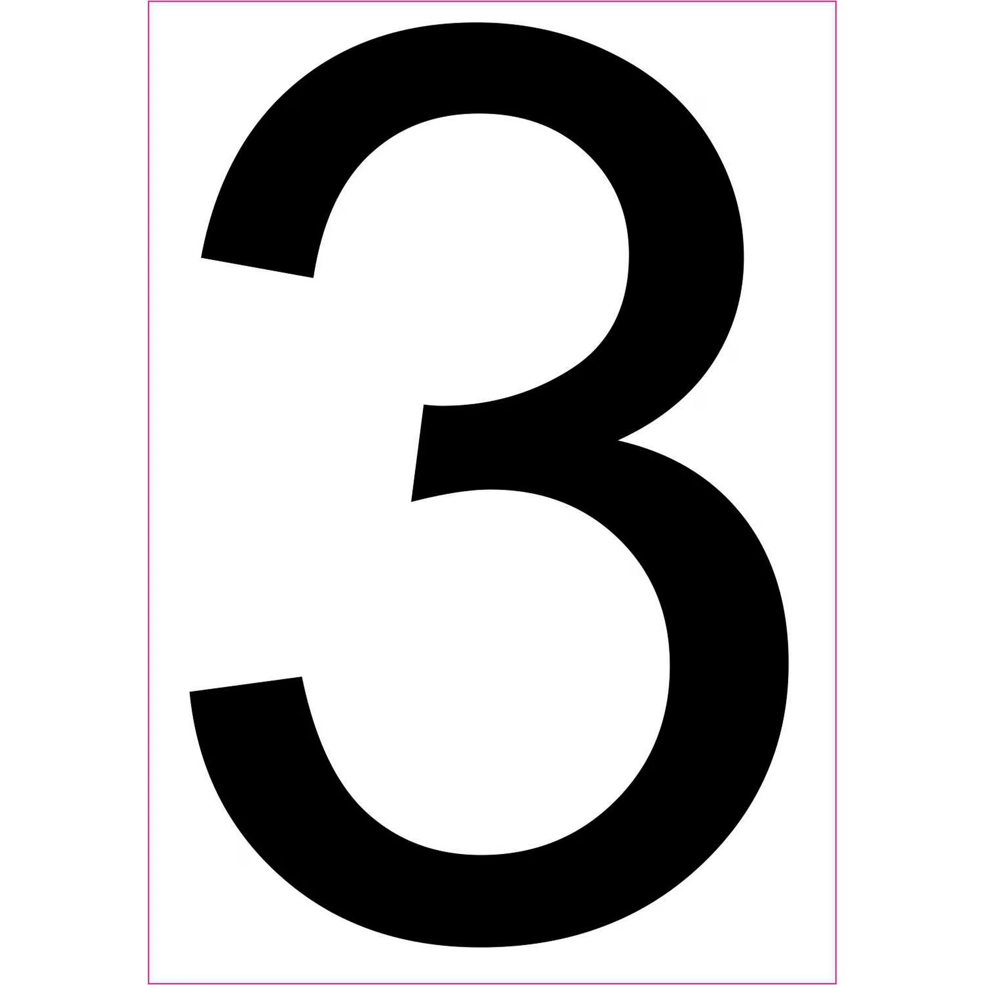 StickerTalk Number 3 Vinyl Sticker | Die Cut Vinyl Decal/ Bumper For Windows, Cars, Trucks, Laptops, Etc.