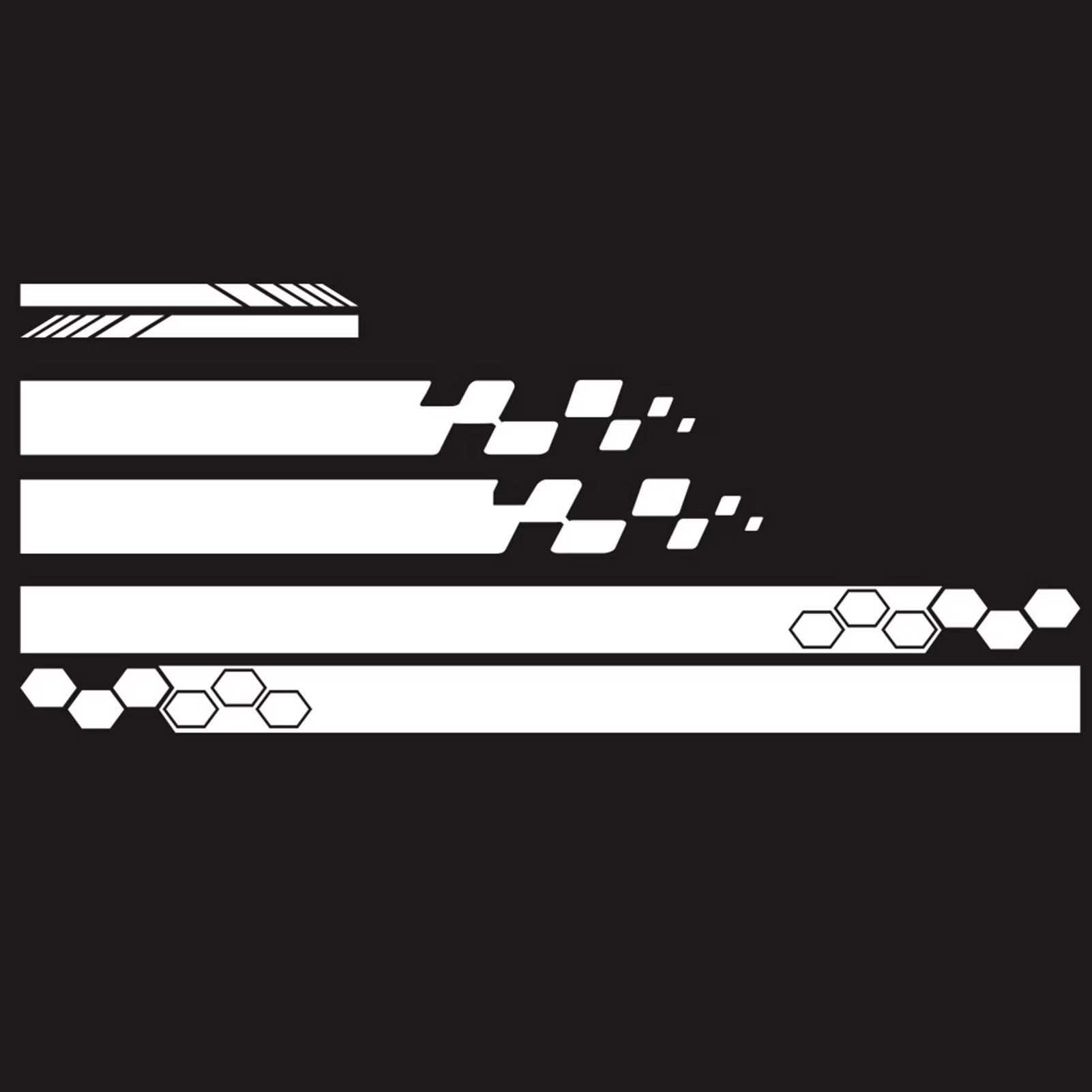 Stickers 5 Pieces Vinyl Car Side Sticker Auto Body Racing Sports Decals Universal Car Truck DIY Decal Stripe Vinyl Stickers Decoration | Die Cut Vinyl Decal/ Bumper For Windows, Cars, Trucks, Laptops, Etc.