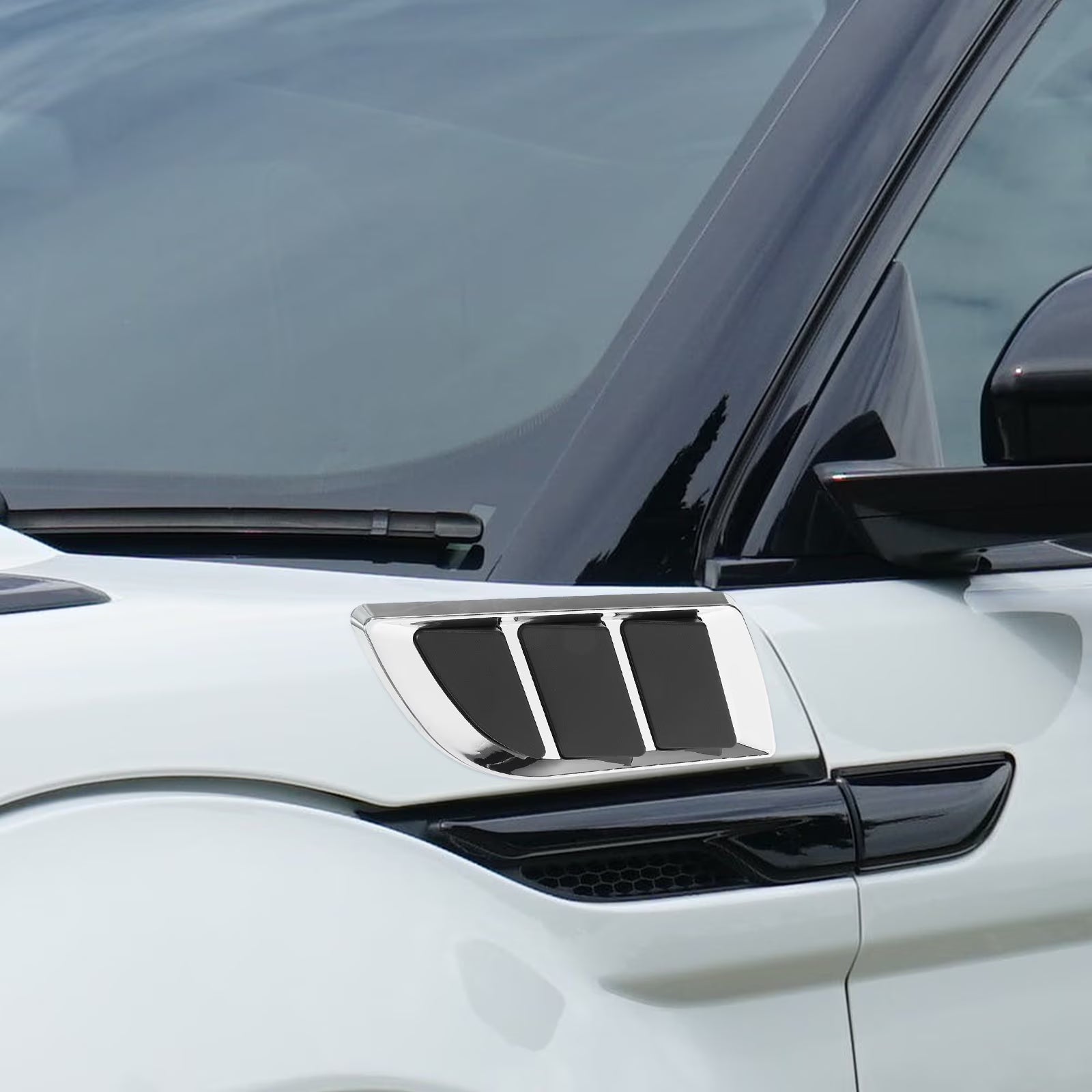 TEHAUX Black Car Hood Vent Sticker Die Cut Vinyl Decal