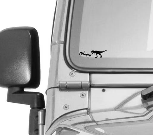 Dinosaur Car Decal T-Rex |  Die Cut Vinyl Decal