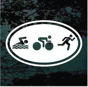 Triathlon Decals | Die Cut Vinyl Decal
