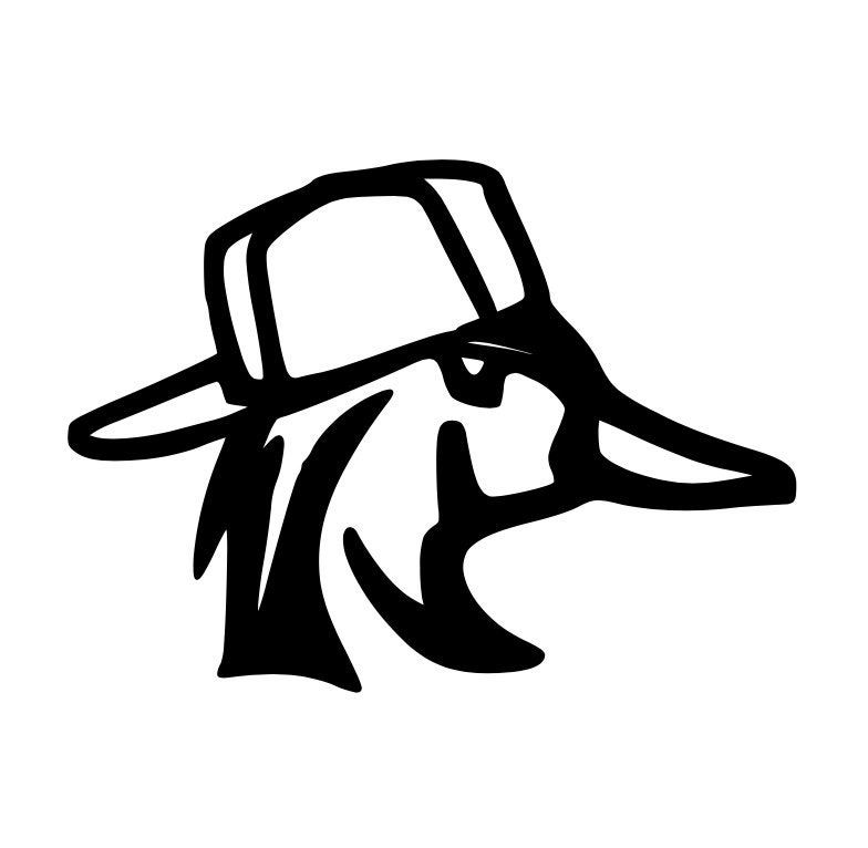 8 Inch Black Horse Head Car Die Cut Vinyl Decal