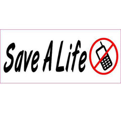Save A Life Cell Phone Sticker Vinyl Decal Vehicle Stickers | Die Cut Vinyl Decal/ Bumper For Windows, Cars, Trucks, Laptops, Etc.