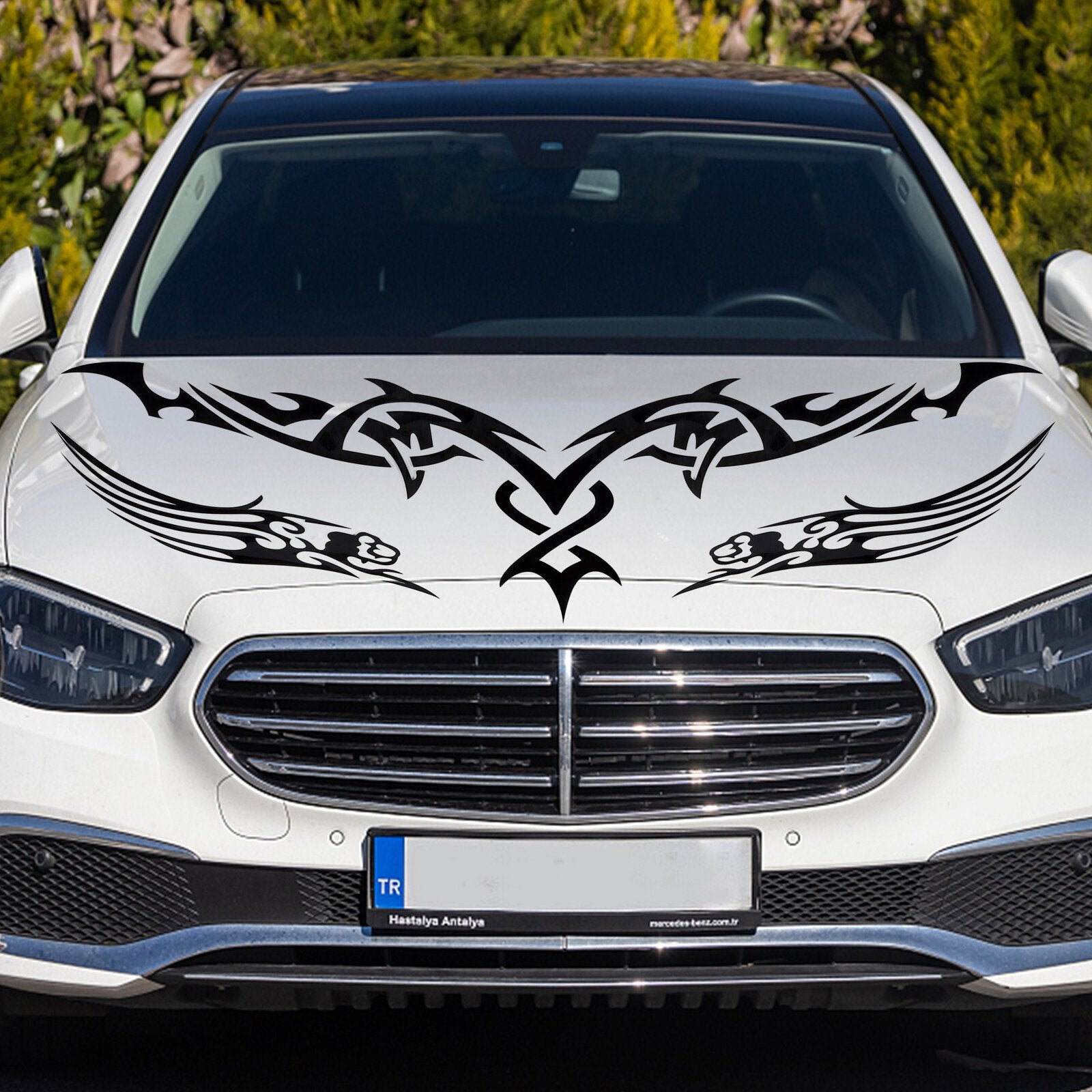 HUONA Car Decorative Sticker Universal Auto Vehicle Fire Decal Car Body Decoration Trim Sticker Black  Die Cut Vinyl Decal/ Bumper For Windows, Cars, Trucks, Laptops, Etc.