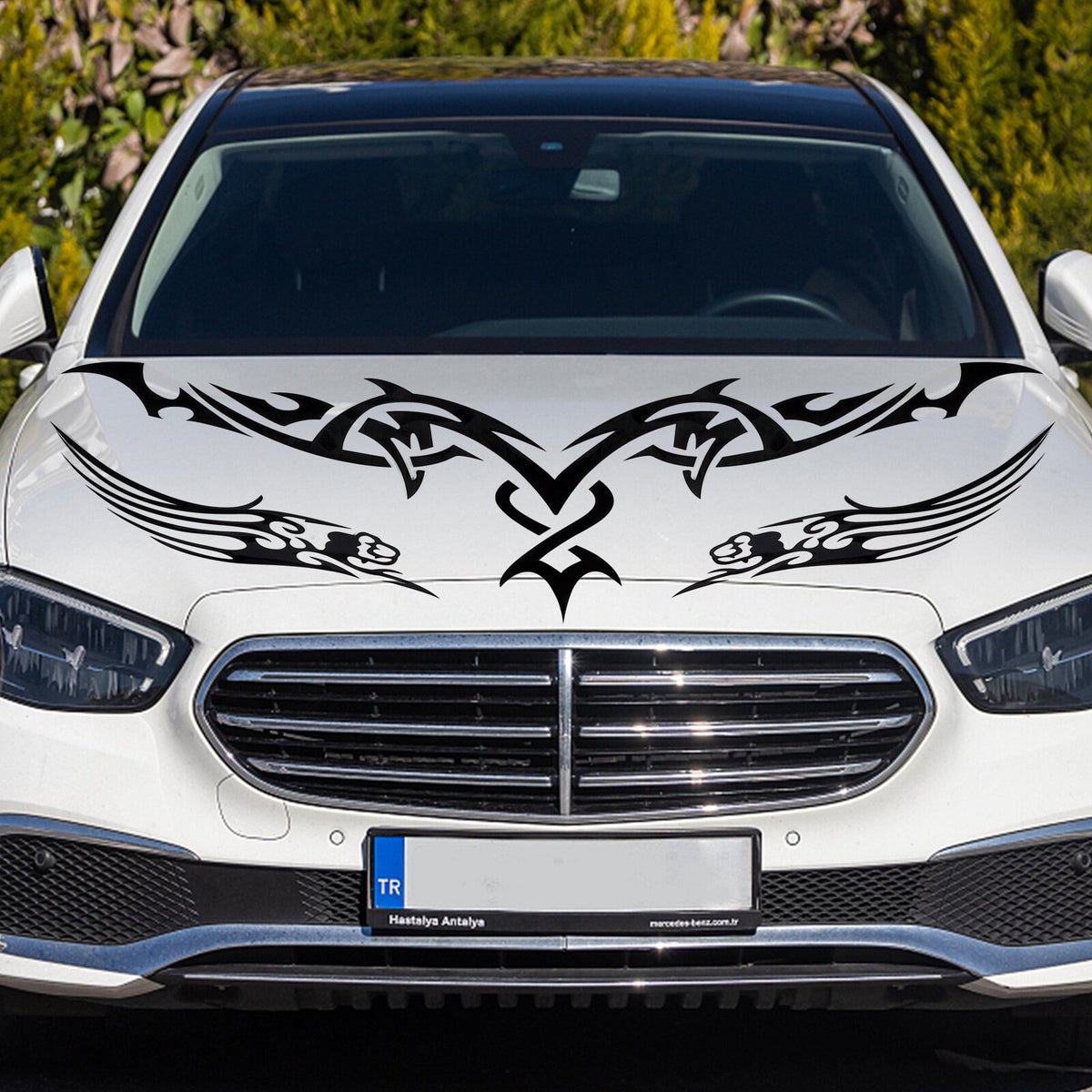 HUONA Car Decorative Sticker Universal Auto Vehicle Fire Decal Car Body Decoration Trim Sticker Black  Die Cut Vinyl Decal/ Bumper For Windows, Cars, Trucks, Laptops, Etc.