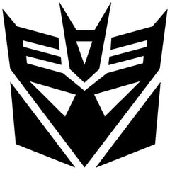 2x BLACK Transformers Decepticon Vinyl Decal Sticker Car Hood Window Laptop iPad  Die Cut Vinyl Decal/ Bumper For Windows, Cars, Trucks, Laptops, Etc.