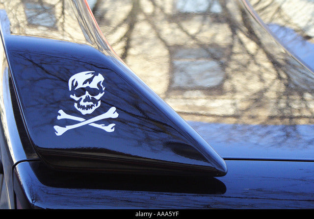 Skeleton sticker on the car Die Cut Vinyl Decal