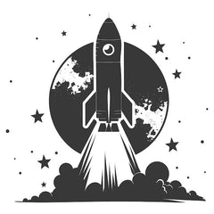 a black and white   Die Cut Vinyl Decal