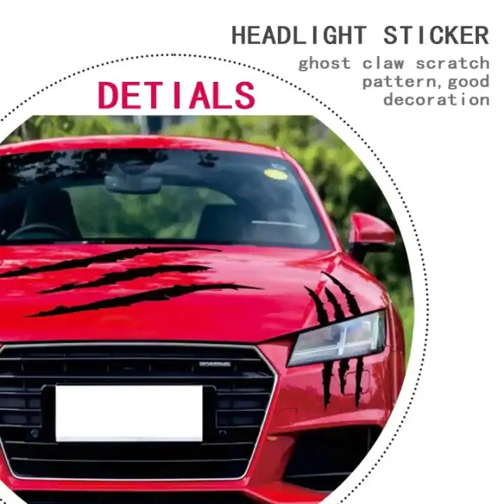 Universal Auto Headlight Claw Stripe car Sticker Die Cut Vinyl Decal