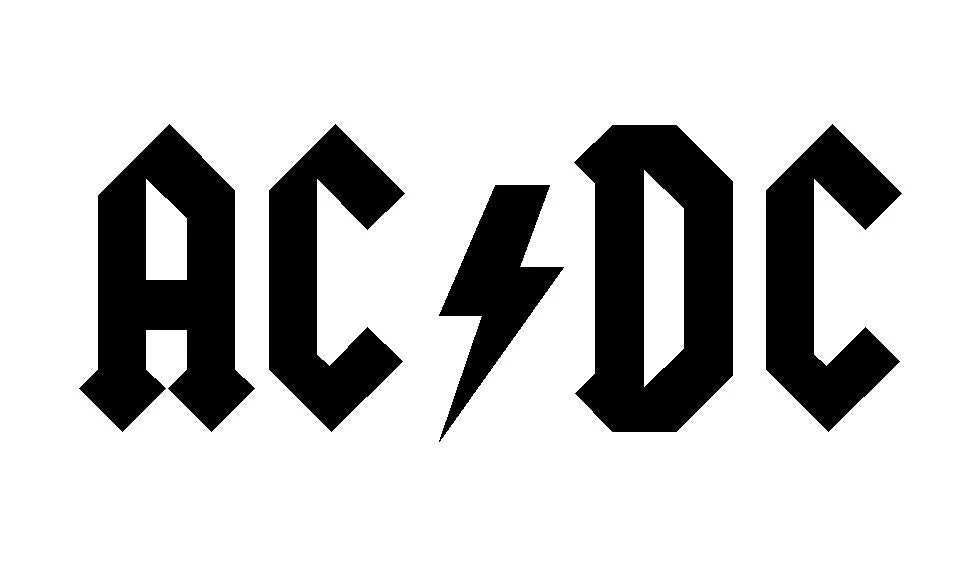 AC/DC Band Logo Die Cut Vinyl Decal