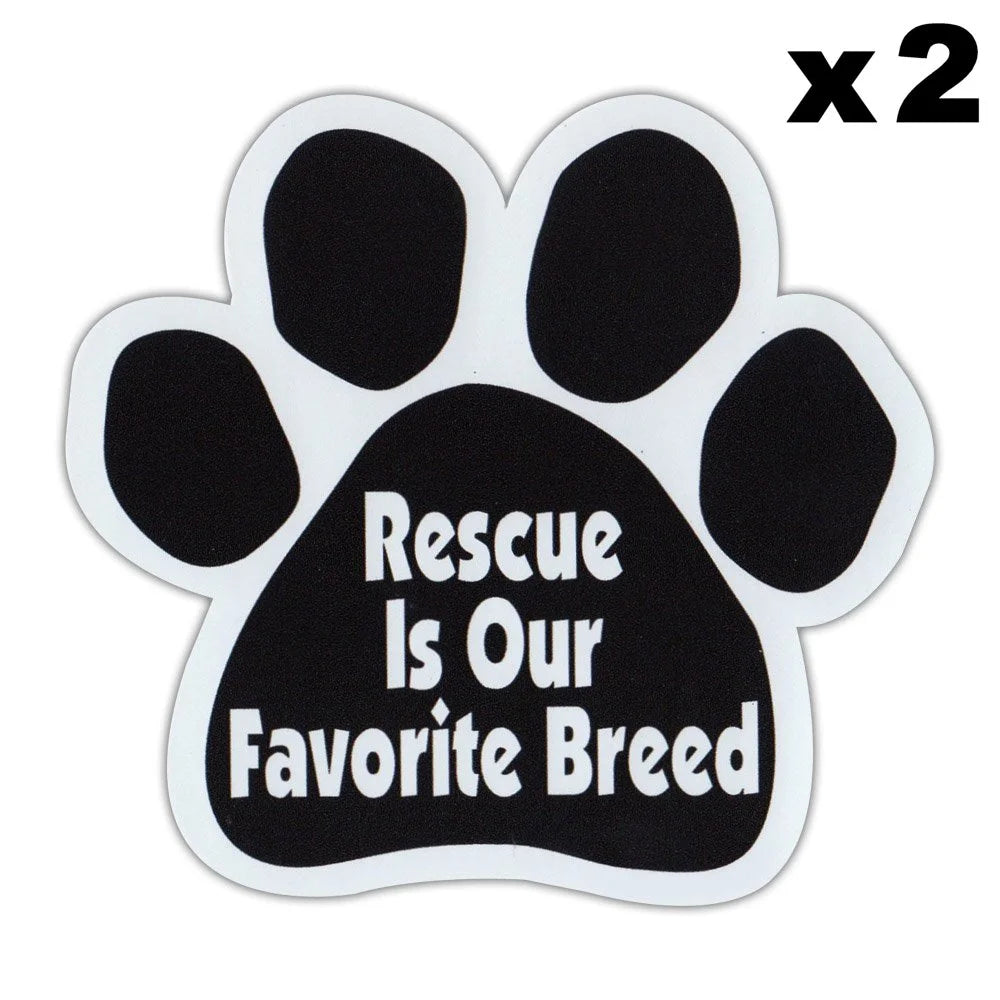 Window Decals, 2-Pack, Rescue is Our Favorite Breed   Die Cut Vinyl Decal/ Bumper For Windows, Cars, Trucks, Laptops, Etc.