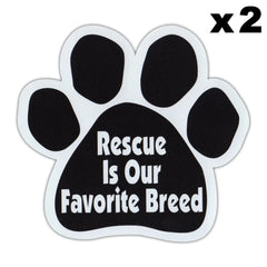 Window Decals, 2-Pack, Rescue is Our Favorite Breed   Die Cut Vinyl Decal/ Bumper For Windows, Cars, Trucks, Laptops, Etc.