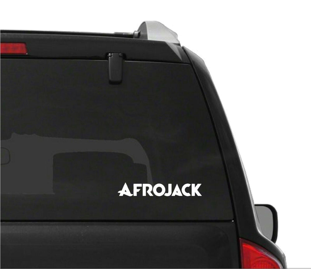 afrojack‑logo‑vinyl‑sticker size options for cars trucks laptops