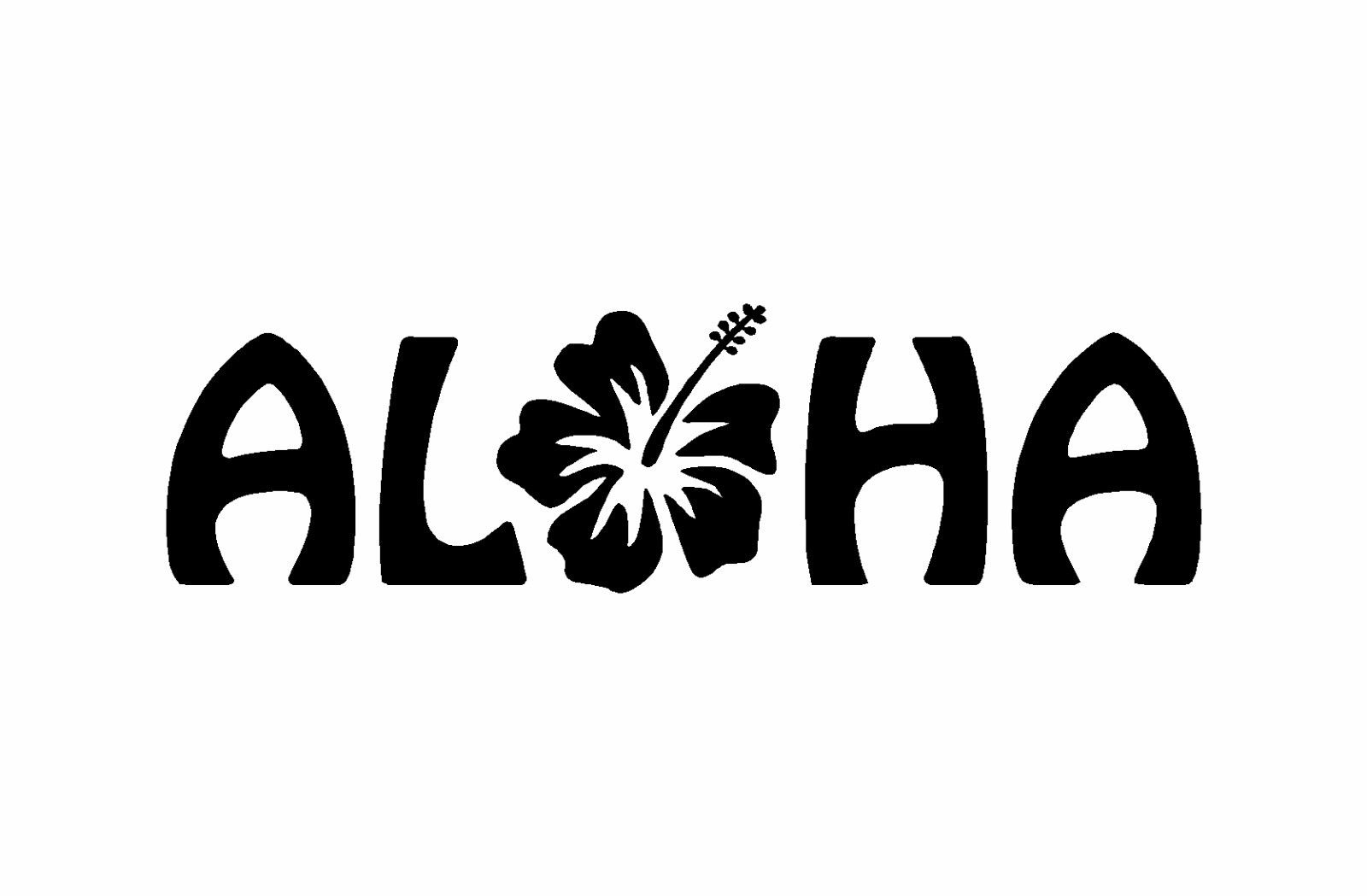 aloha-hibiscus-hawaii-vinyl-decal black waterproof for cars trucks laptops