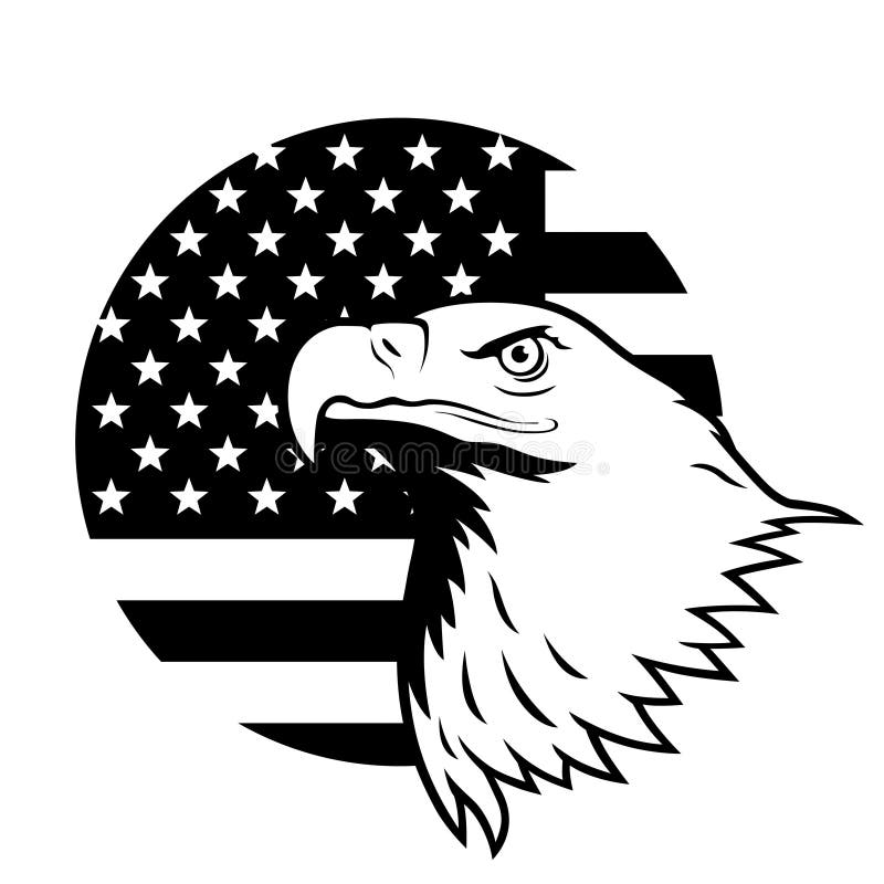 Bald Eagle American Flag Wings Vinyl Die Cut Vinyl Decal