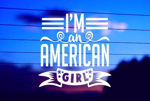American Girl 3 vinyl die cut decal for cars, trucks, windows, and laptops