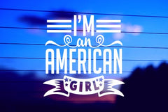 American Girl 3 vinyl die cut decal for cars, trucks, windows, and laptops