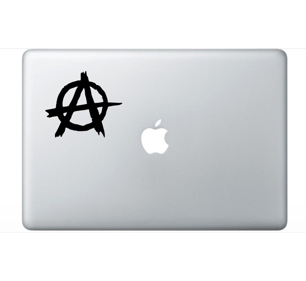 anarchy‑symbol‑vinyl‑decal applied on car window outdoor waterproof