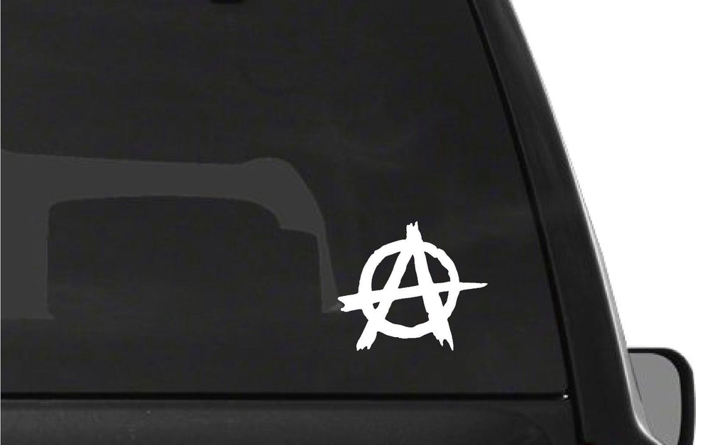 anarchy‑symbol‑vinyl‑decal size options for cars trucks laptops