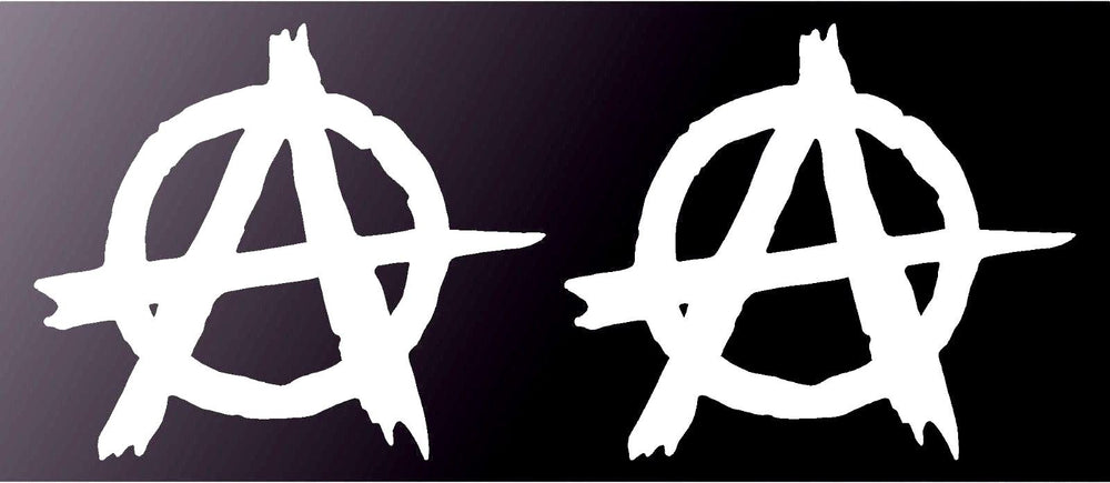 anarchy‑symbol‑vinyl‑decal white die cut decal for vehicle windows laptops