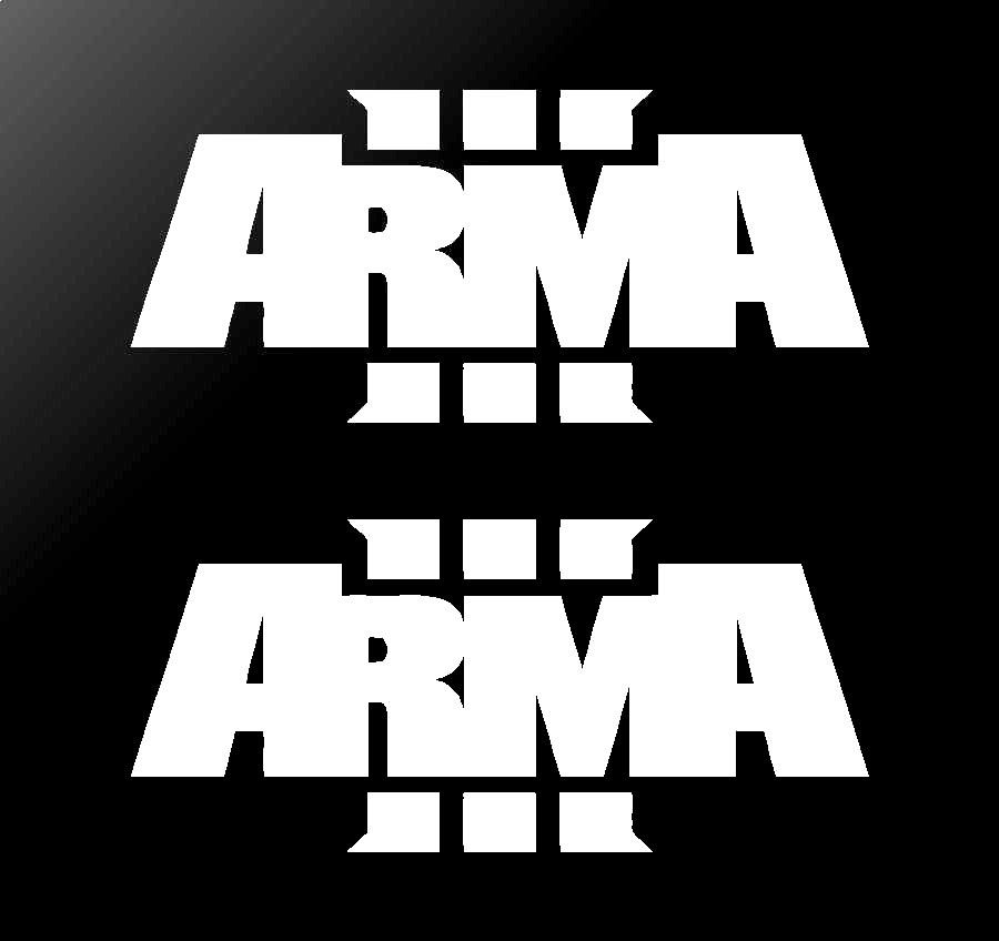 close‑up‑arma‑iii‑logo‑vinyl‑decal‑die‑cut‑waterproof﻿