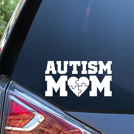 autism mom vinyl decal black die cut sticker for cars trucks windows laptops