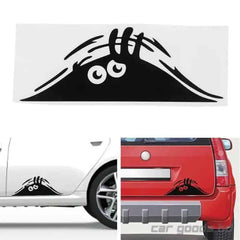 Funny Creative 3D Big Eyes Car Decal Black Sticker Peeking Monster Die Cut Vinyl Decal