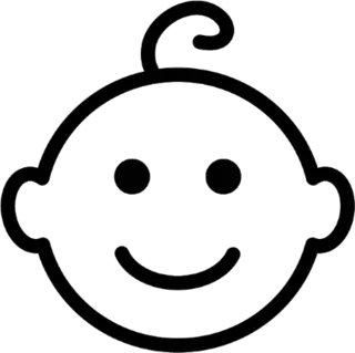 Baby Vector Line Icon Sticker Die Cut Vinyl Decal